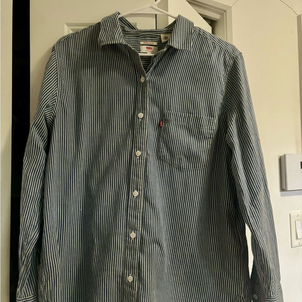 Levi's Blue Striped Shirt